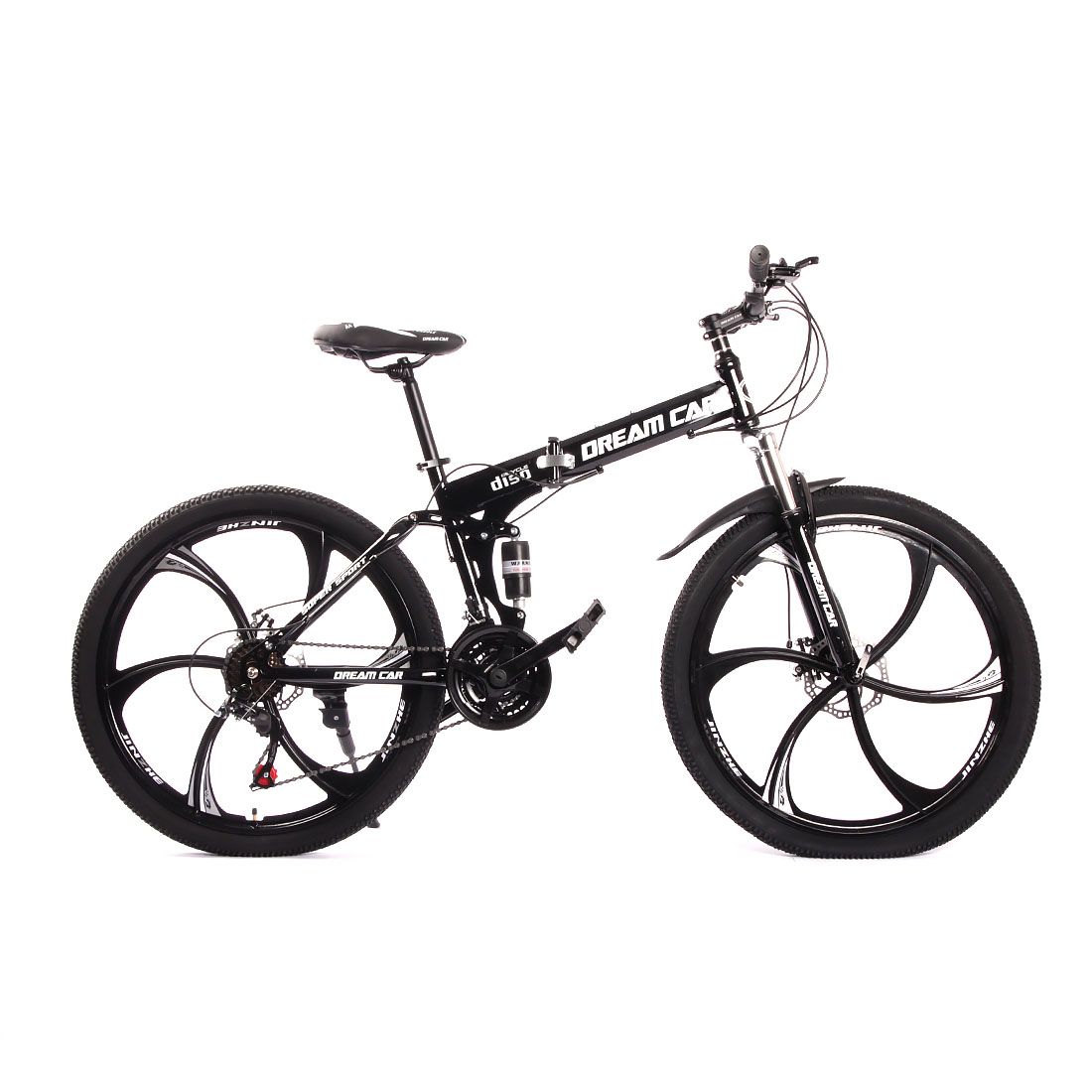 Велосипед горный DreamCar Складной Двухподвес К26/СК21/Сталь черный