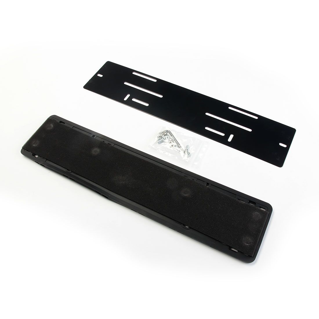 Рамка для гос номера SAK магнитная быстросъемная с шумоизоляцией цвет черный - комплект 2шт