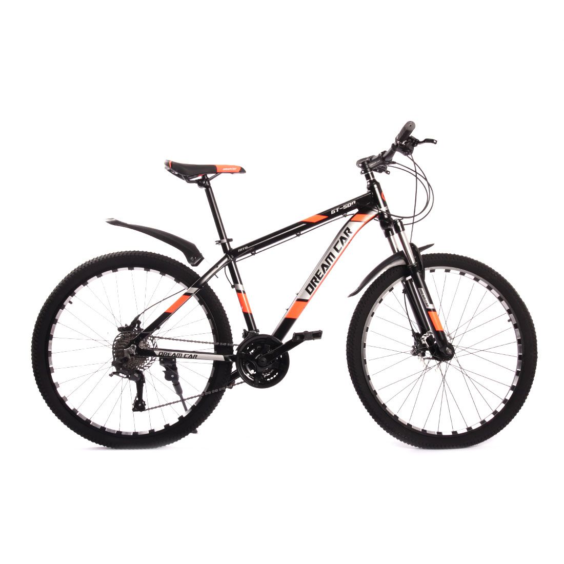 Велосипед горный DreamCar К27.5/СК27/Алюминий/Гидравлика/Вилка с регулировкой оранжевый