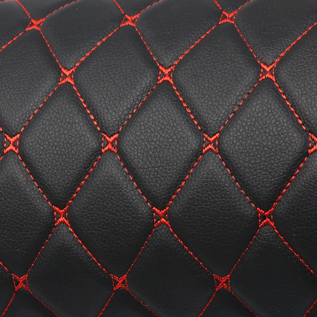 Экокожа стеганная для авто чехлов салона мебели  Черная Бабочка Оранжевый 7мм 1.4м х 0.5п.м